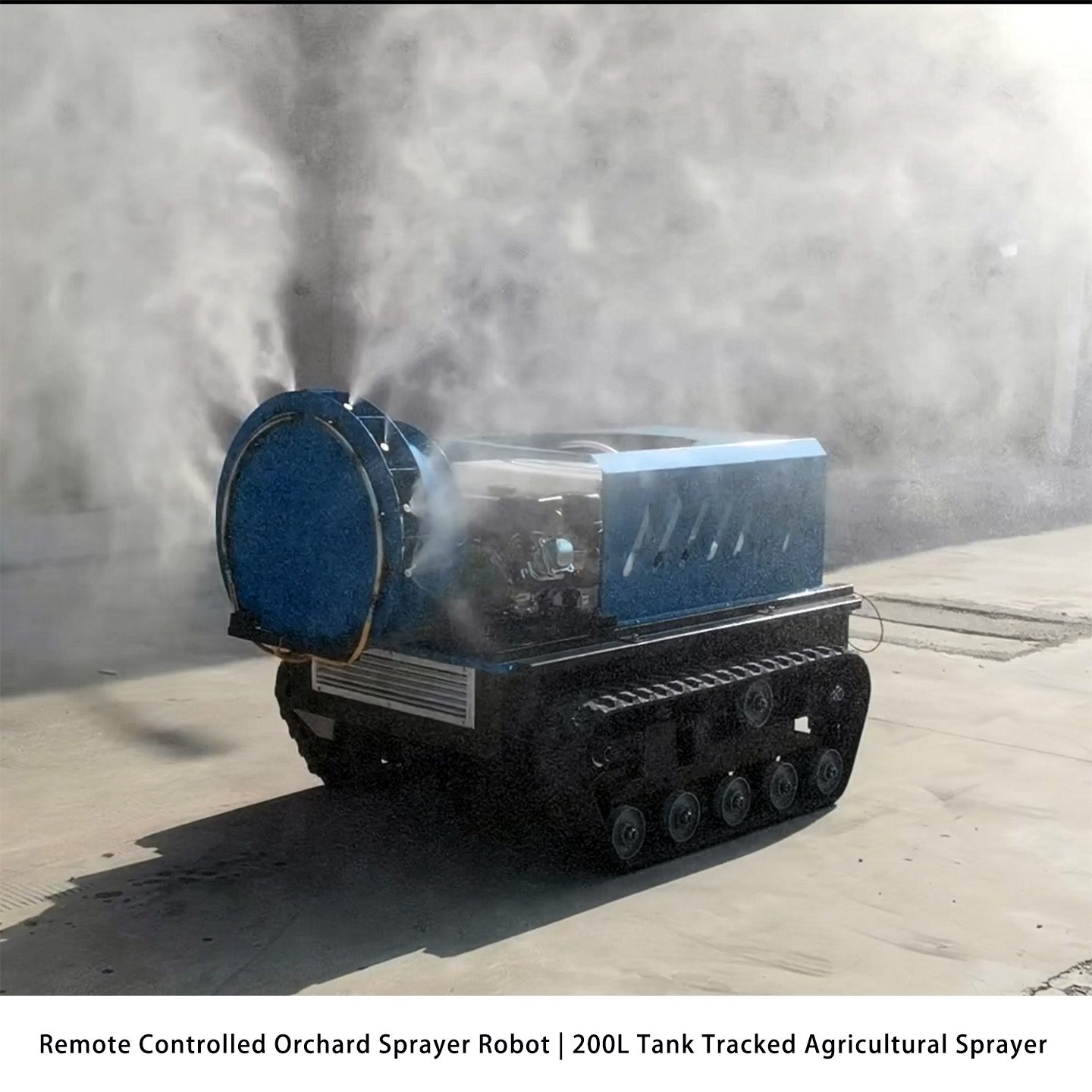 山地丘陵果园遥控打药车，省时省力不伤果