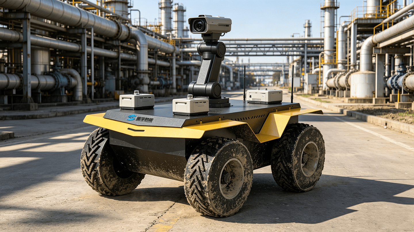 四驱工业巡检机器人