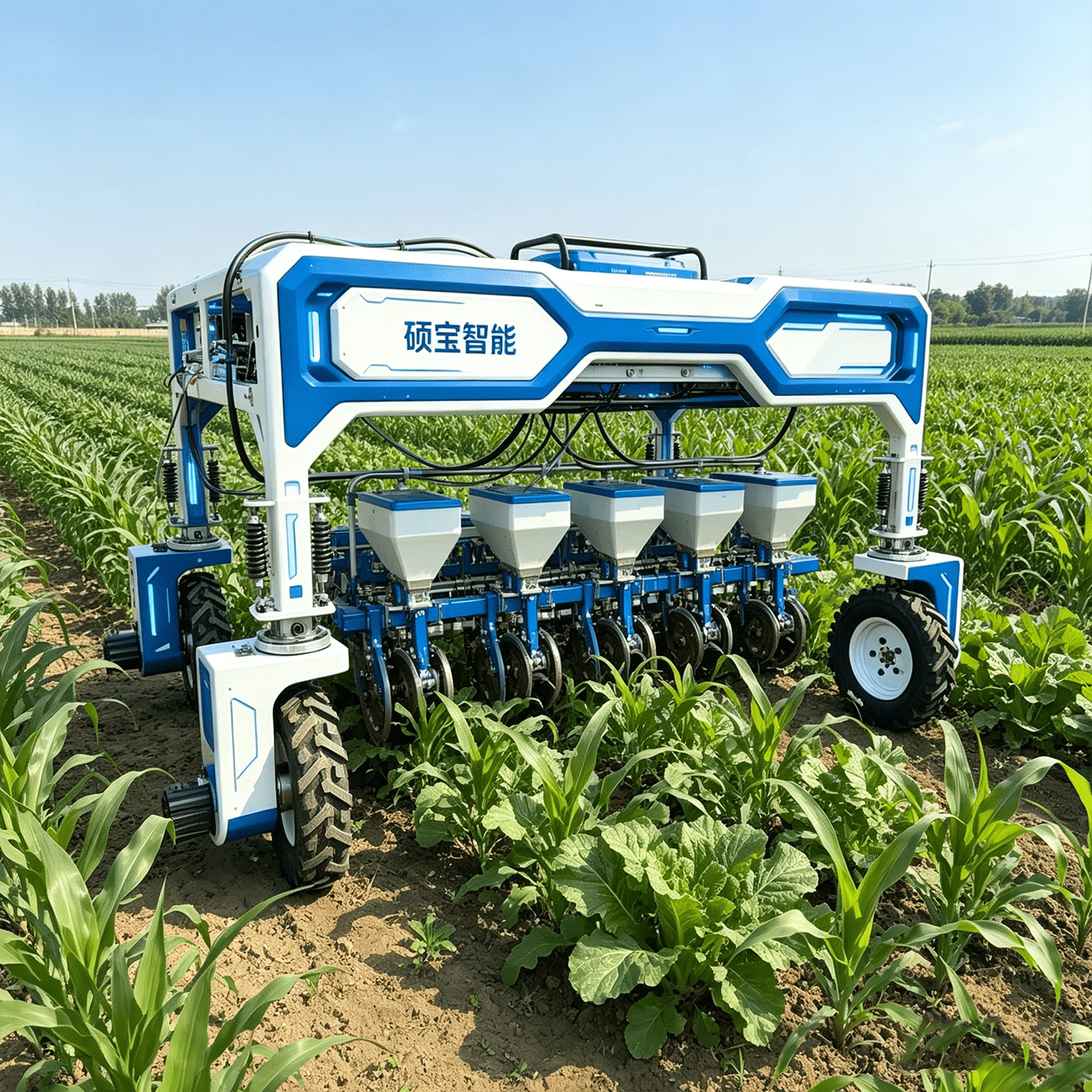 高离地农业机器人播种作业 自动化精准播种UGV平台
