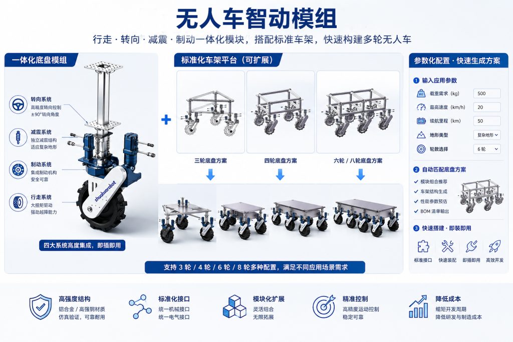 无人车智动模组模块化底盘